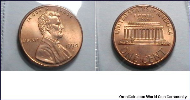 U.S. 1994-D 1 Cent KM# 201b 