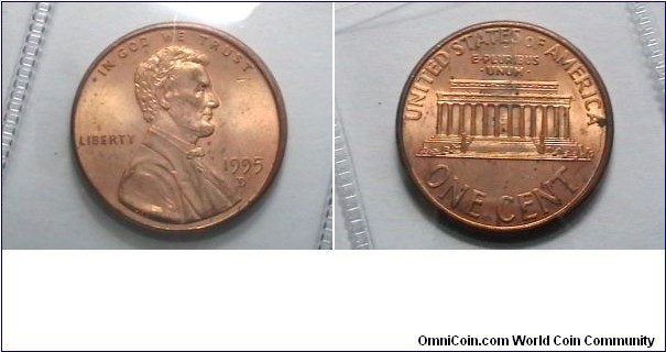 U.S. 1995-D 1 Cent KM# 201b 