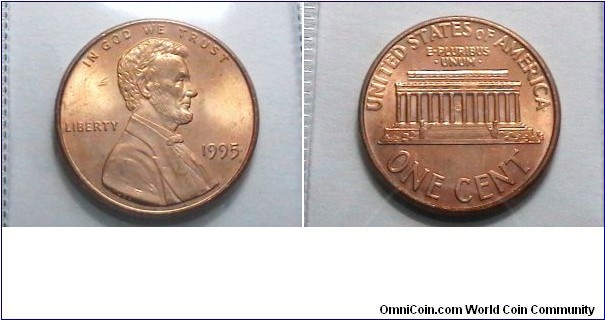 U.S. 1995-P 1 Cent KM# 201b 