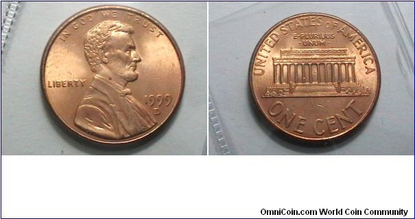 U.S. 1999-D 1 Cent KM# 201b 