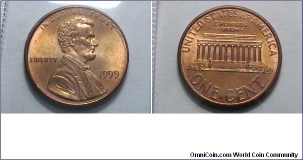 U.S. 1999-P 1 Cent KM# 201b 