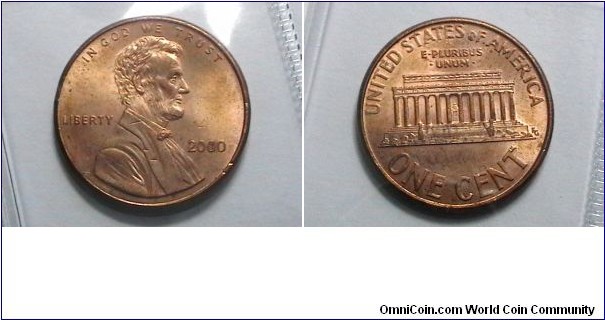 U.S. 2000-P 1 Cent KM# 201b 