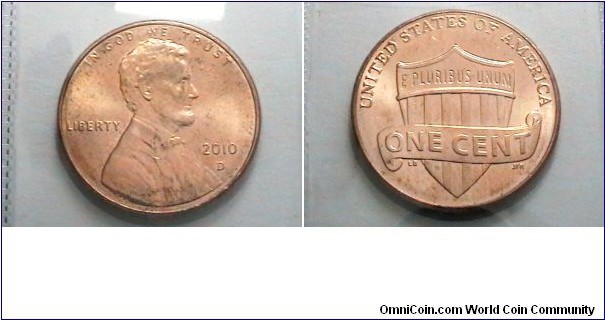 U.S. 2010-D 1 Cent Shield  