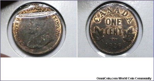 Canada 1920 1 Cent KM# 21 