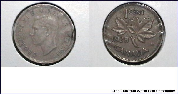 Canada 1938 1 Cent KM# 32 