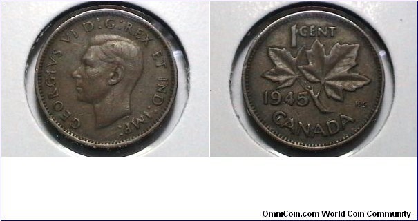 Canada 1945 1 cent KM# 32 