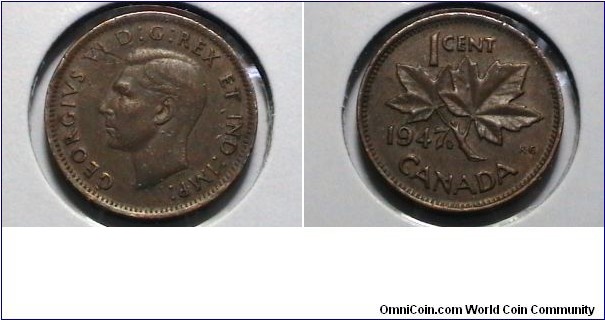 Canada 1947 1 cent KM# 32 