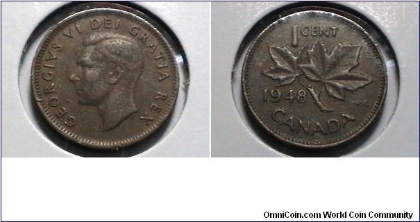 Canada 1948 1 cent KM# 41 