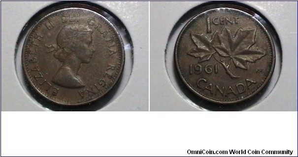 Canada 1961 1 cent KM# 49 