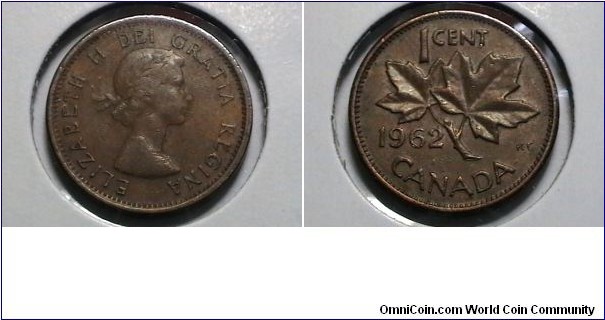 Canada 1962 1 cent KM# 49 