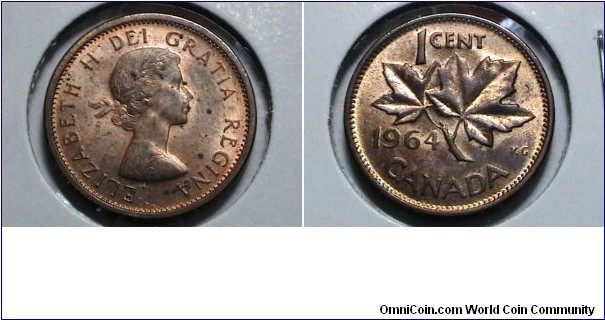 Canada 1964 1 cent KM# 49 