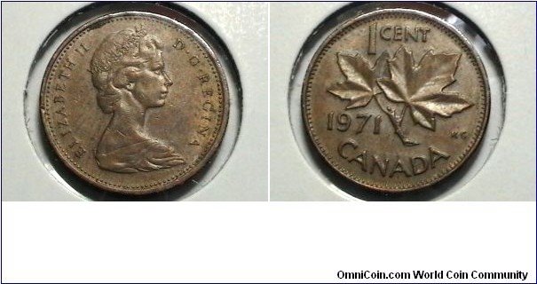 Canada 1971 1 cent KM# 59.1 