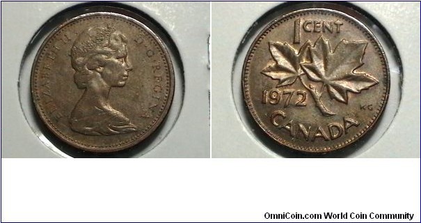 Canada 1972 1 cent KM# 59.1 
