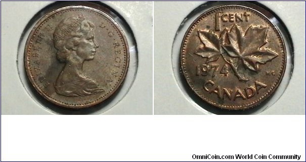 Canada 1974 1 cent KM# 59.1 
