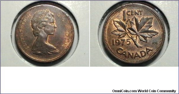 Canada 1975 1 cent KM# 59.1 