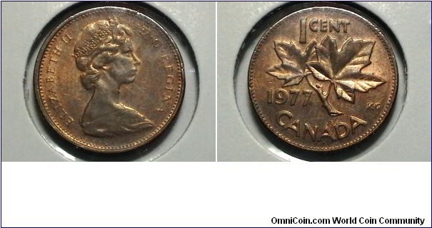 Canada 1977 1 cent KM# 59.1 