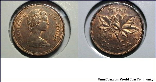Canada 1981 1 cent KM# 127 
