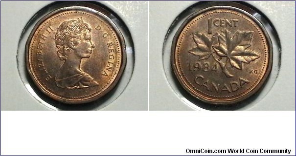 Canada 1984 1 cent KM# 132 