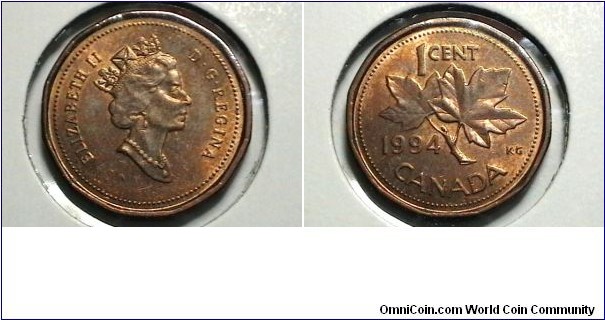 Canada 1994 1 cent KM# 181 