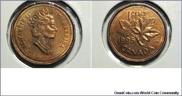 Canada 1995 1 cent KM# 181 