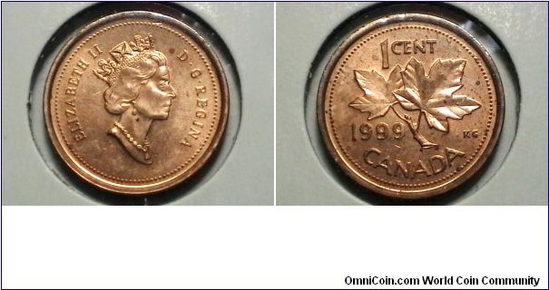 Canada 1999 1 cent KM# 289 