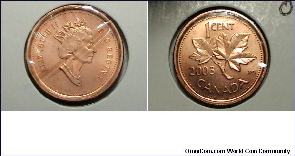 Canada 2003 1 Cent Old obv KM# 289 