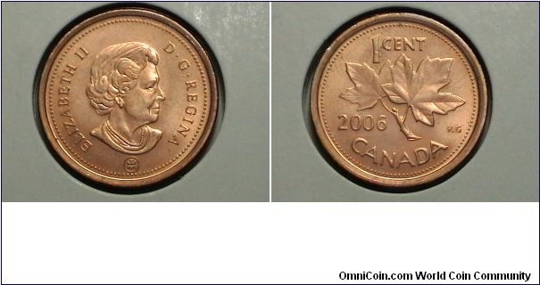 Canada 2006L 1 Cent KM# 490 