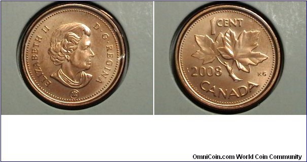 Canada 2008L 1 Cent KM# 490 