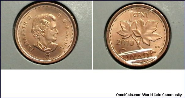 Canada 2010L 1 Cent KM# 490 