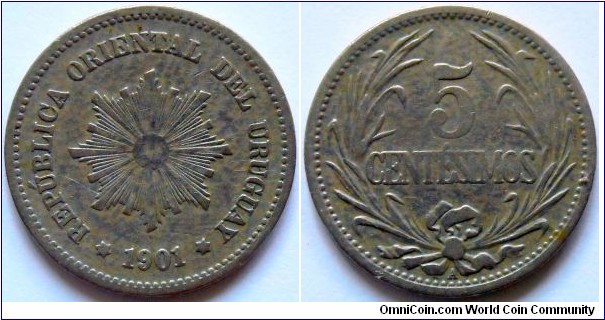 5 centesimos.
1901
