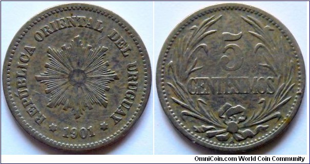5 centesimos.
1901