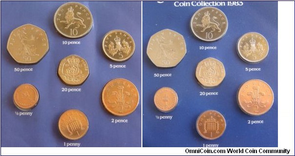 Two different Heinz sets related to 1983 Two/New Pence coin for sale 