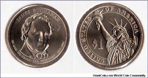 1 dollar, James Buchanan, 15th president
