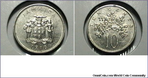 Jamaica 1986 10 Cents KM# 47 