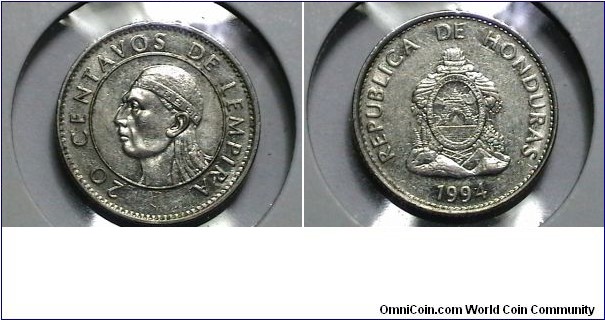 Honduras 1994 20 Centavos KM# 83.1 