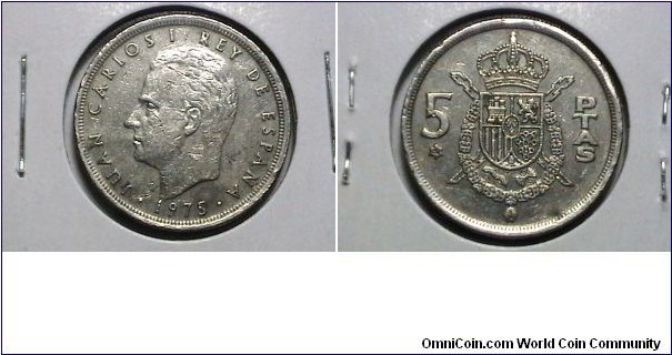 Spain 1975(80) 5 Pesetas KM# 807 