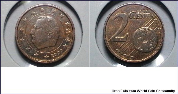 Belgium 2000 2 Euro Cents KM# 225 