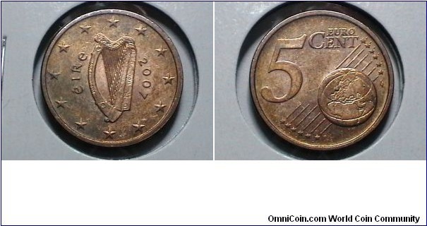 Ireland 2007 5 Euro Cents 