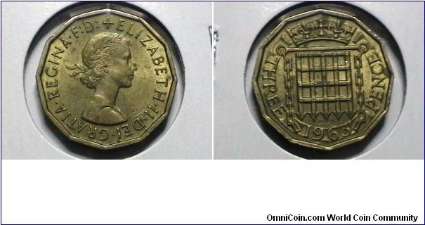 Great Britain 1963 3 Pence KM# 900 