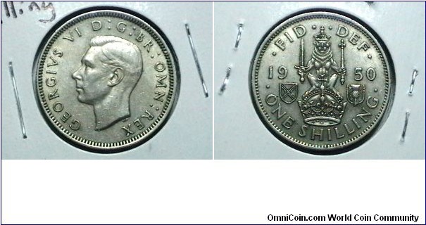 Great Britain 1950 1 Shilling KM# 877 obv