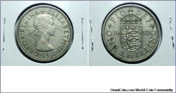 Great Britain 1955 1 Shilling KM# 904 