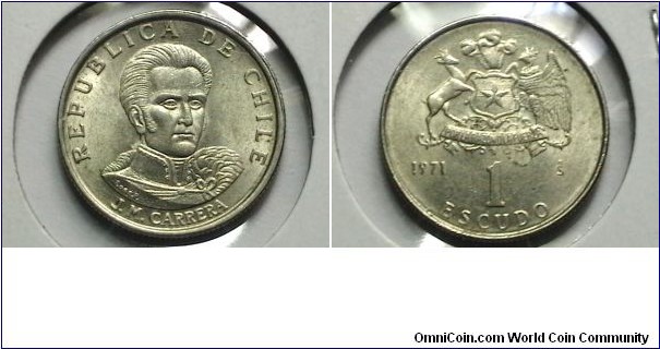 Chile 1971 1 Escudo KM$ 197 