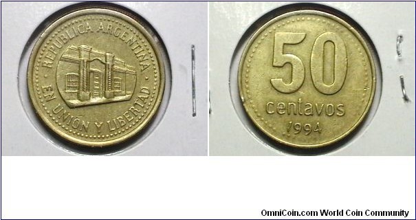 Argentina 1994 50 Centavos KM# 111.1 