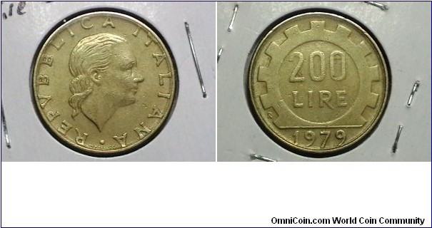Italy 1979R 200 Lire KM# 105 