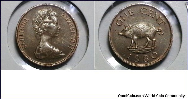 Bermuda 1980 1 Cent KM# 15 