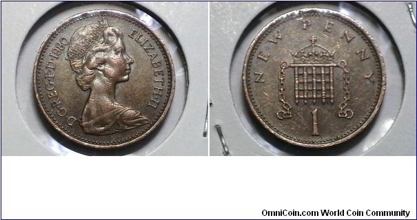 Great Britain 1980 1 New Penny KM# 915 