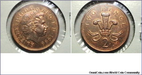 Great Britain 1999 2 New Pence KM# 987 