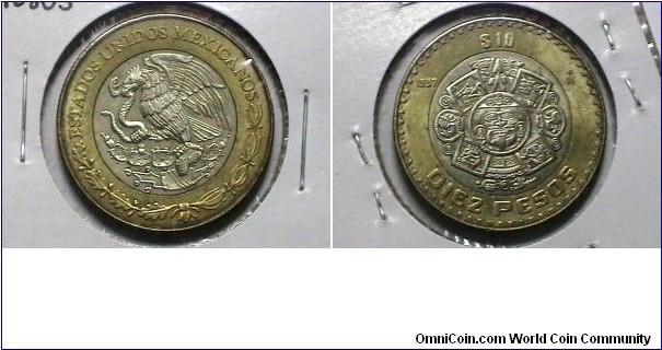 Mexico 19997-M 10 Pesos KM# 616 