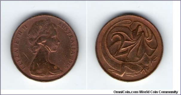 2 Cents Bronze.