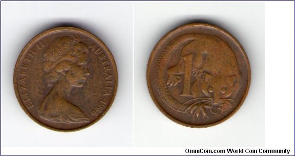 1 Cent Bronze.